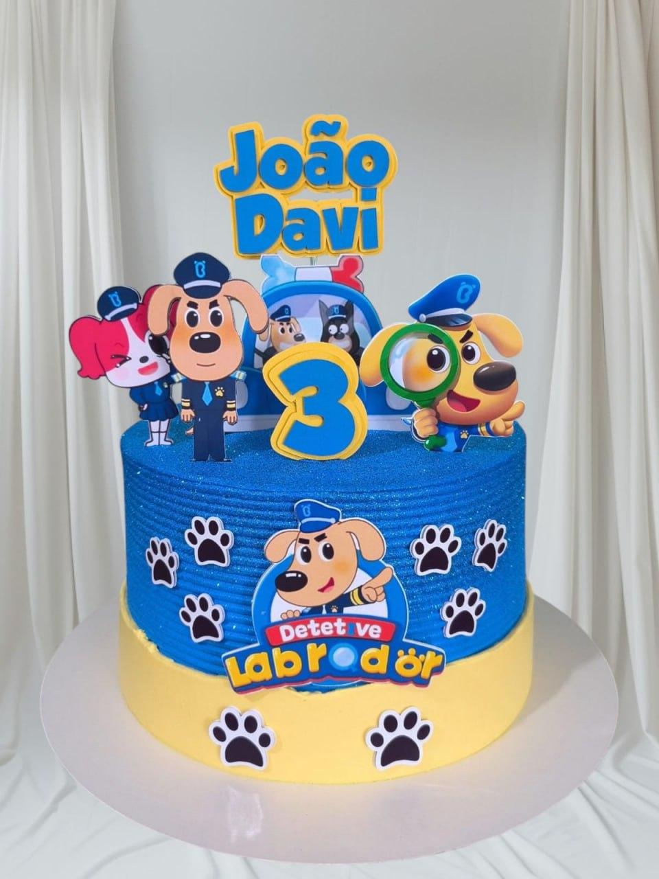 Topo de Bolo Detetive João Davi - Studio