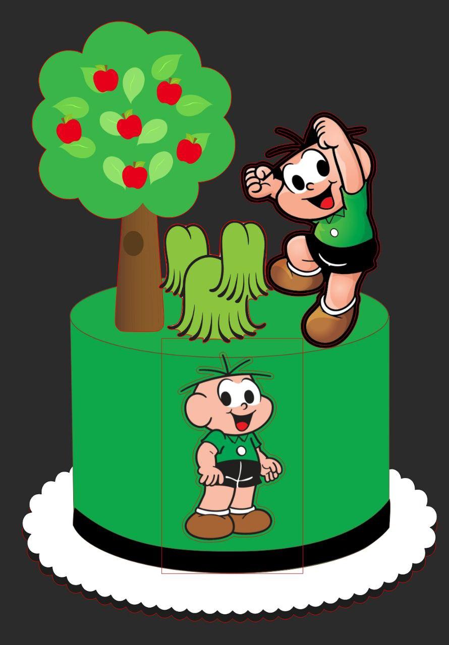 Topo de Bolo Cebolinha e Floquinho- Studio