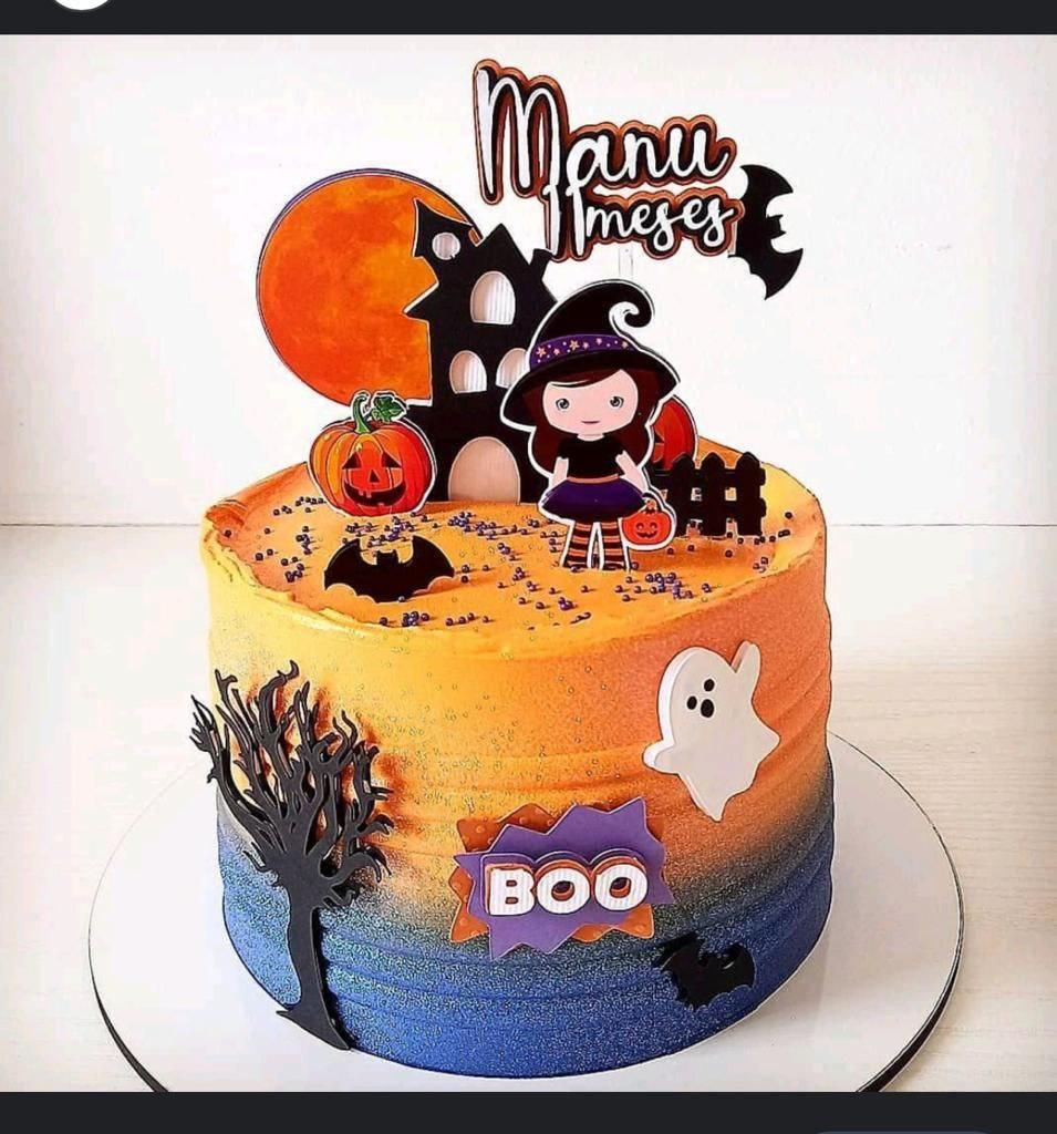Topo de Bolo Halloween Manu - Studio