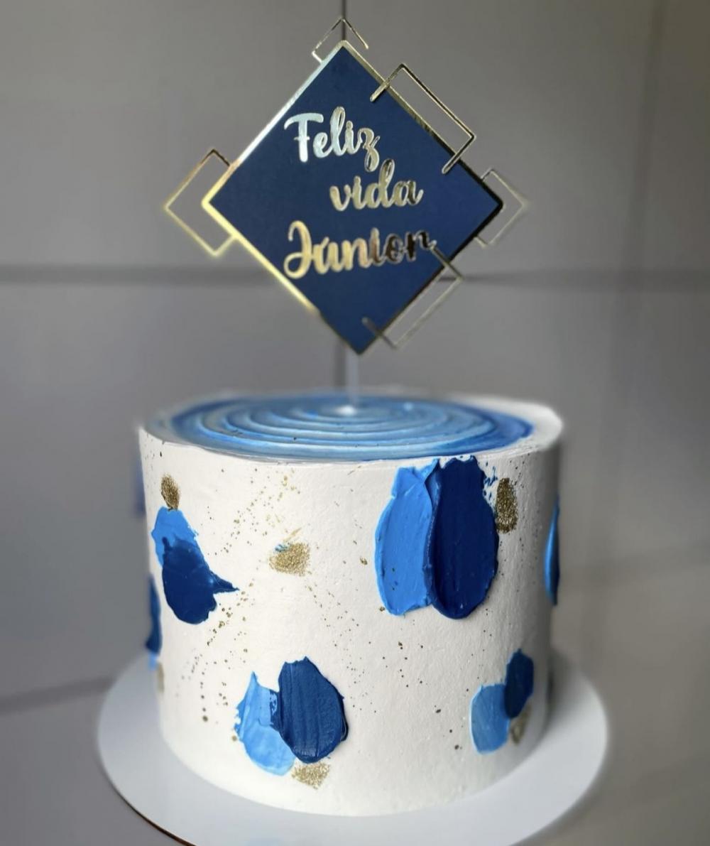 Topo de Bolo Feliz Vida Júnior - Studio