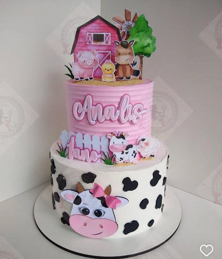 Topo de Bolo Fazendinha Ana Lis - Studio