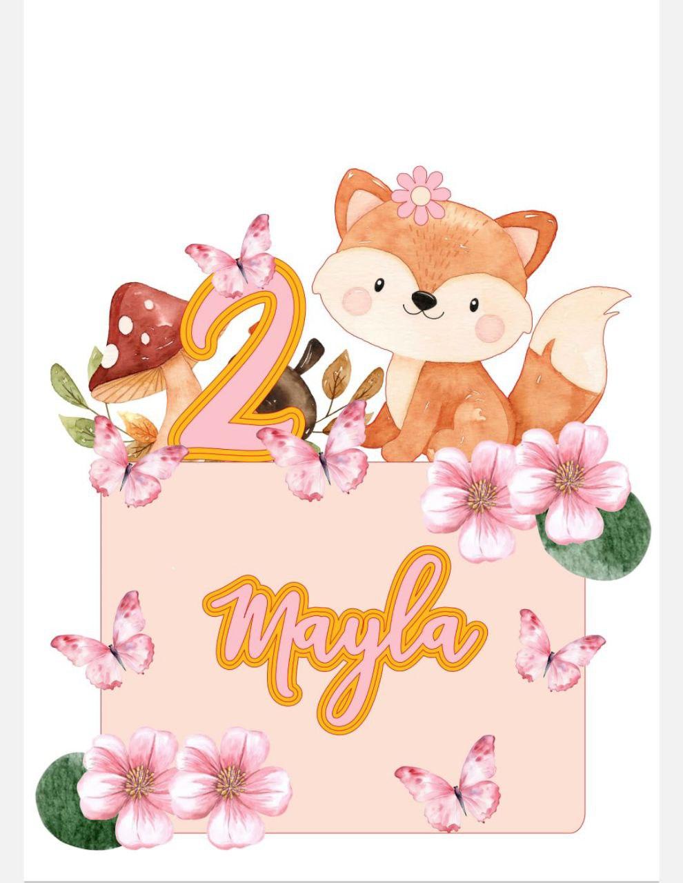 Topo de Bolo Bosque Mayla - Studio