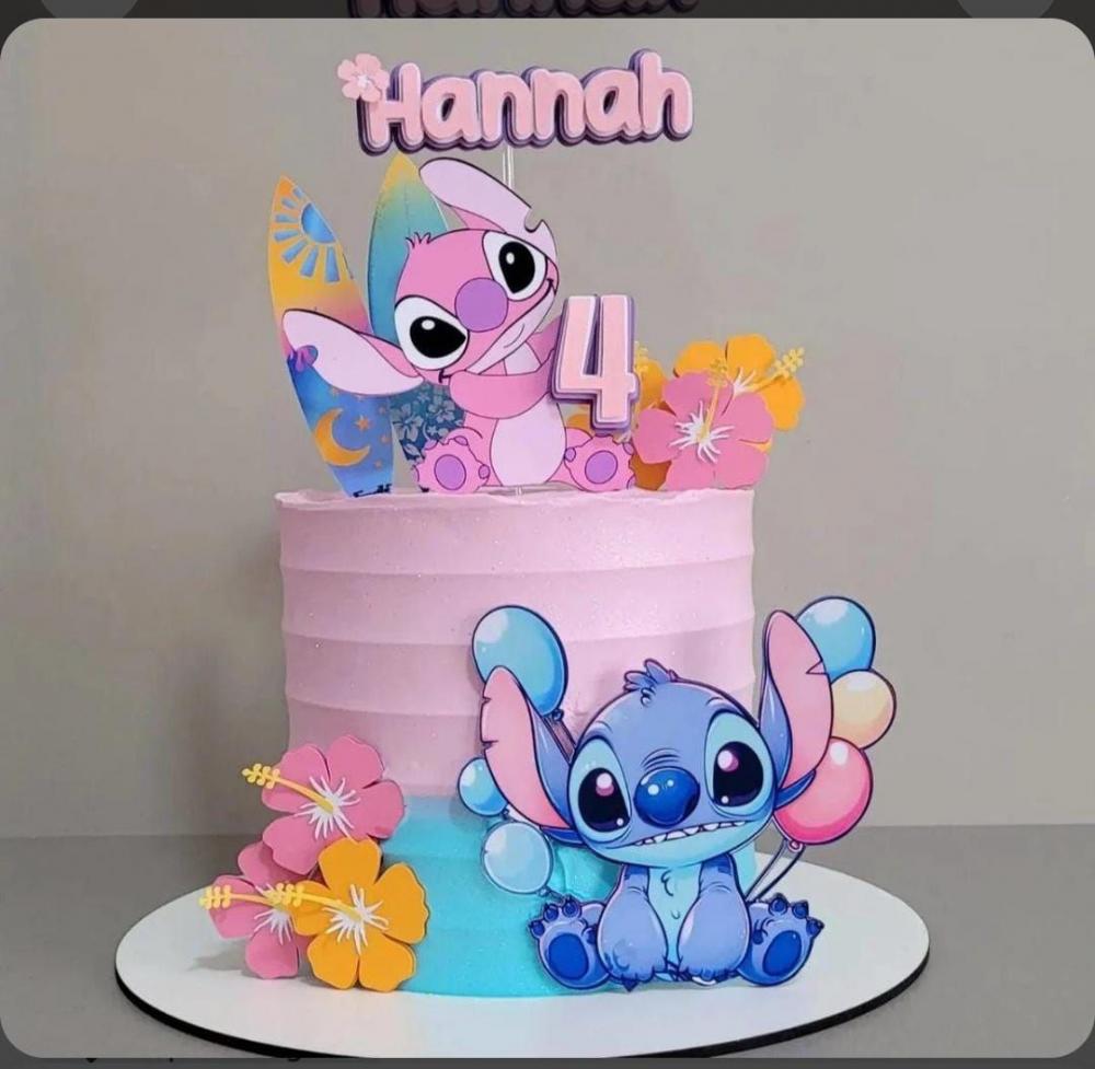 Topo de Bolo Stitch Hannah - Studio
