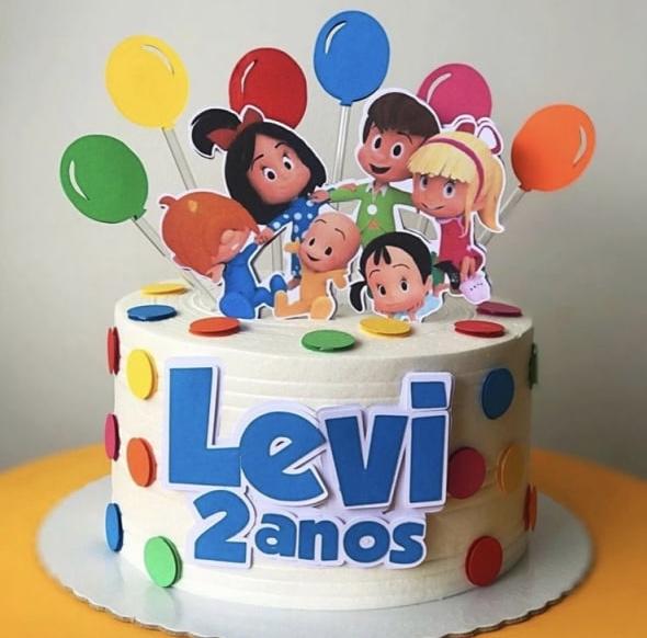 Topo de Bolo Cléo e Cuquim Levi - Studio