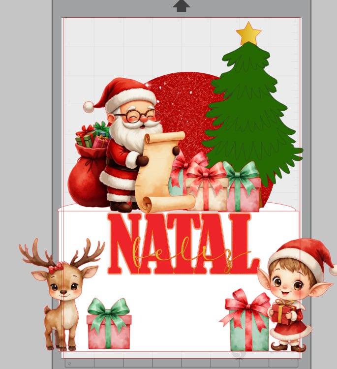 Topo de Bolo Papai Noel Lendo - Studio