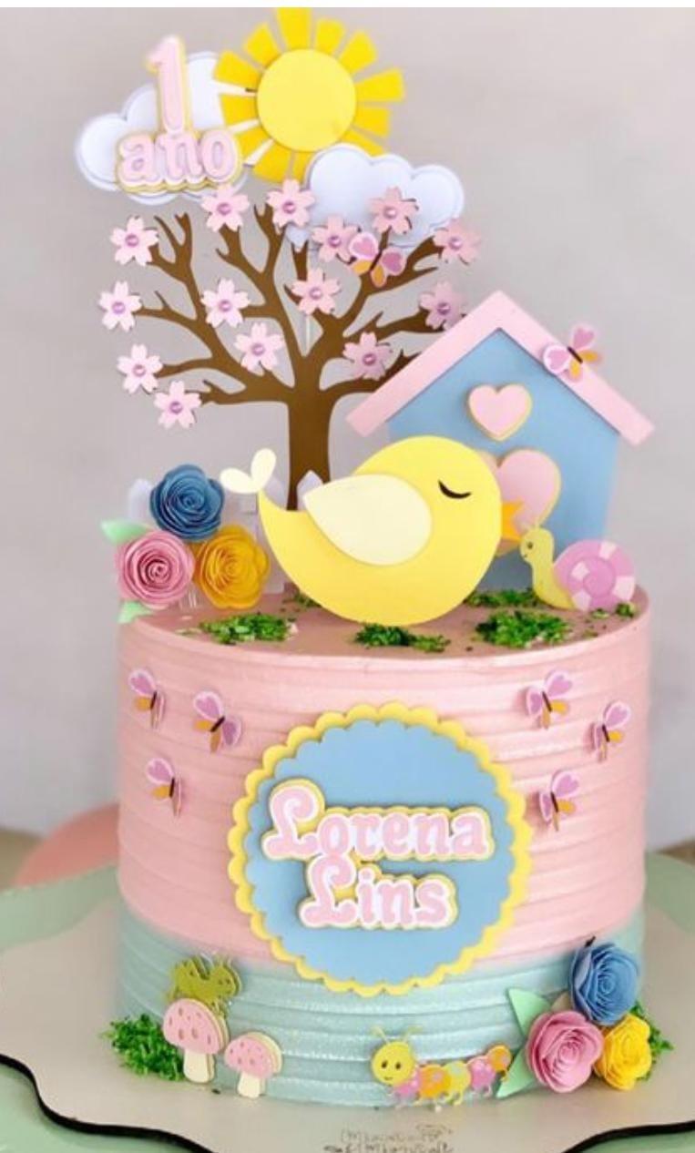 Topo de Bolo Jardim Encantado Lorena Lins - Studio