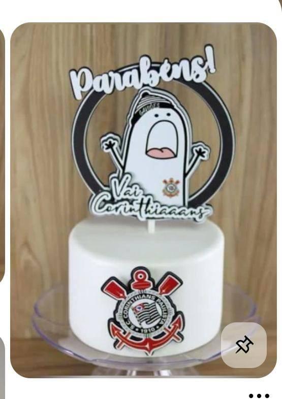 Topo de Bolo Vai Corinthians- Studio