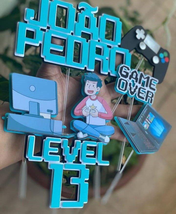Topo de Bolo Vídeo Game João Pedro - Studio
