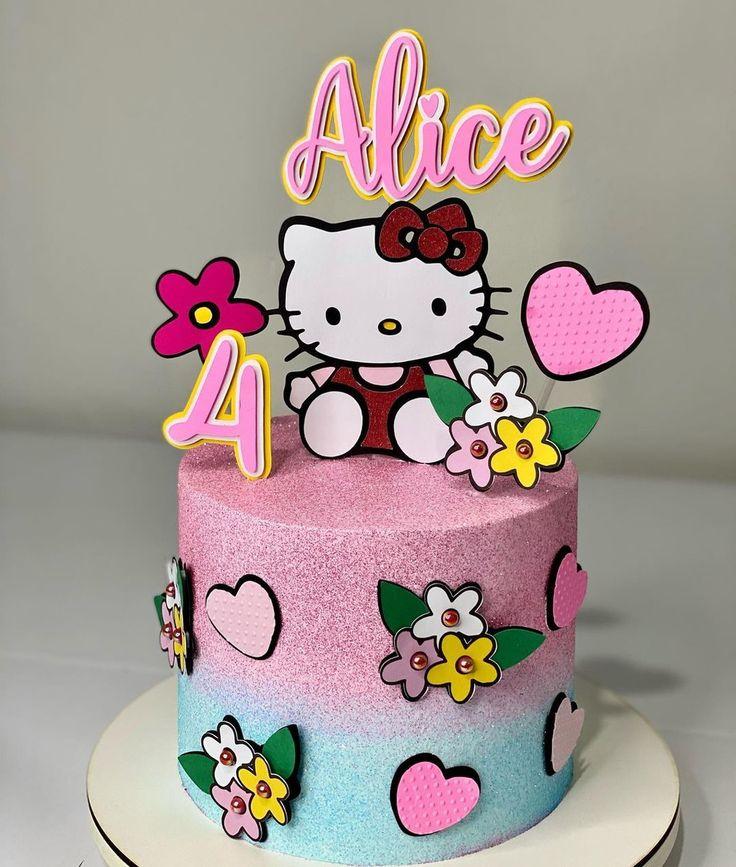 TOPO DE BOLO HELLO KITTY ALICE- STUDIO
