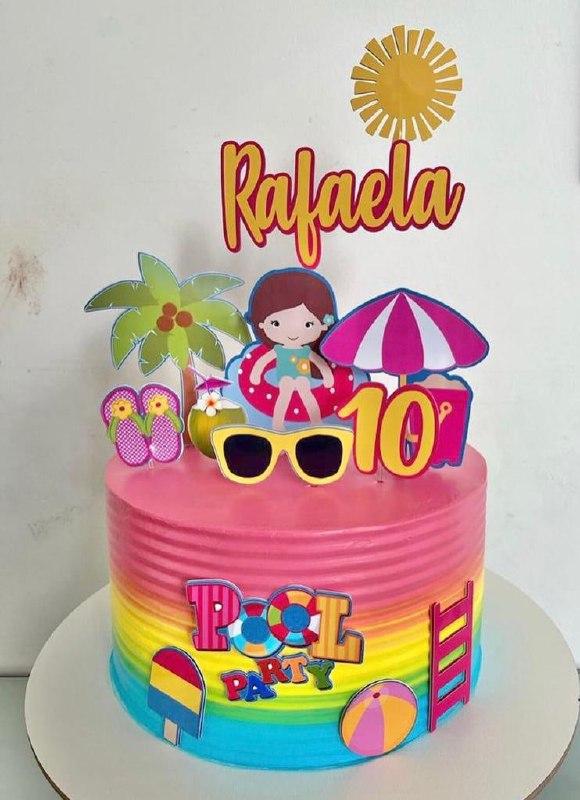 TOPO DE BOLO POOL PARTY RAFAELA- STUDIO