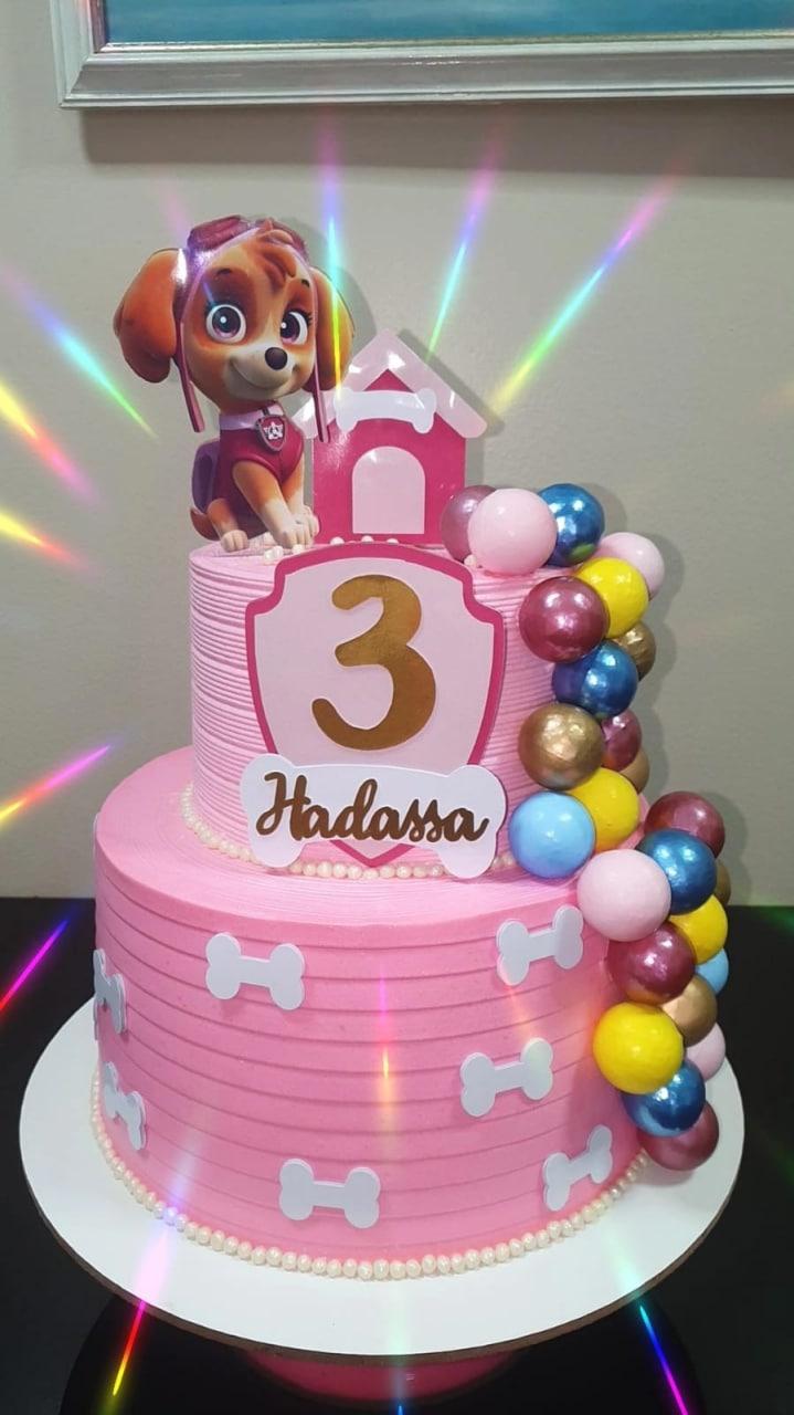 TOPO DE BOLO SKYE PATRULHA CANINA HADASSA - STUDIO