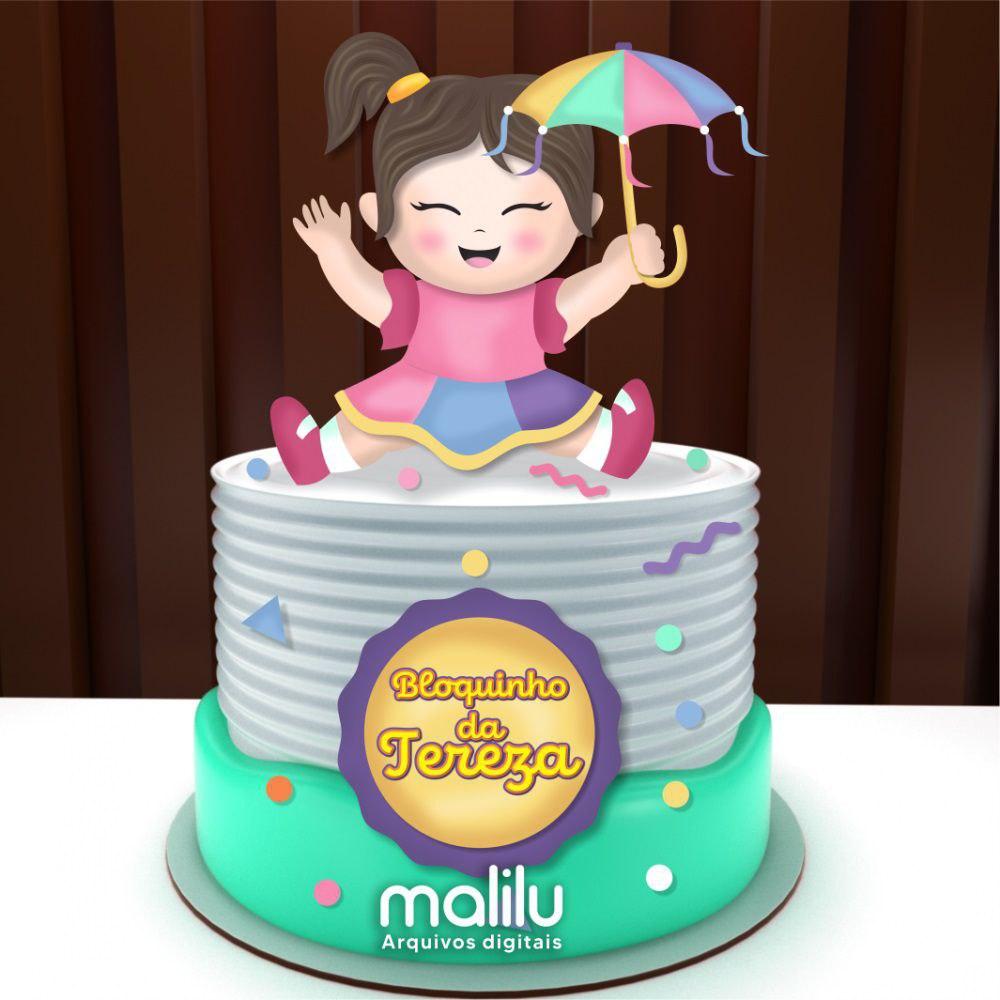 TOPO DE BOLO BLOQUINHO DA TEREZA - STUDIO
