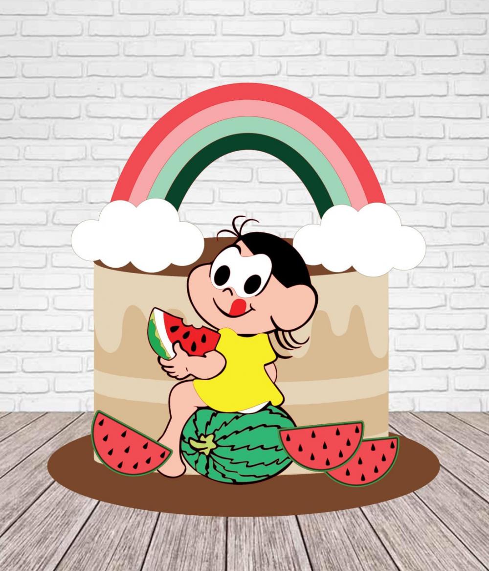 TOPO DE BOLO MAGALI SENTANDO NA MELANCIA - STUDIO