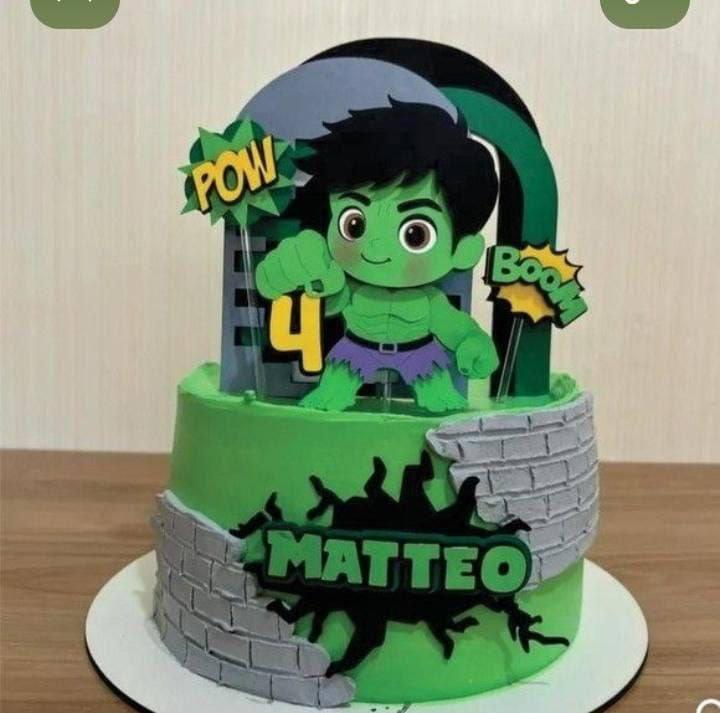 Topo de Bolo Hulk Baby Mateo - Studio