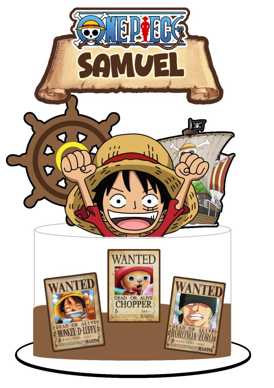 Topo de Bolo One Piece Samuel - Studio