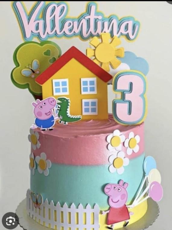 Topo de bolo Peppa pig Vallentina  - Studio
