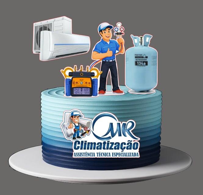 Topo de Bolo Climatização - Ar Condicionado- Studio