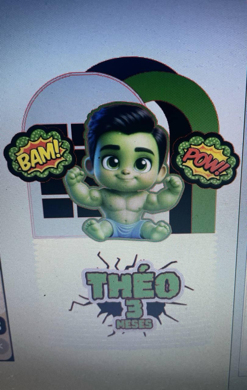 Topo de Bolo Hulk Baby Theo - Studio