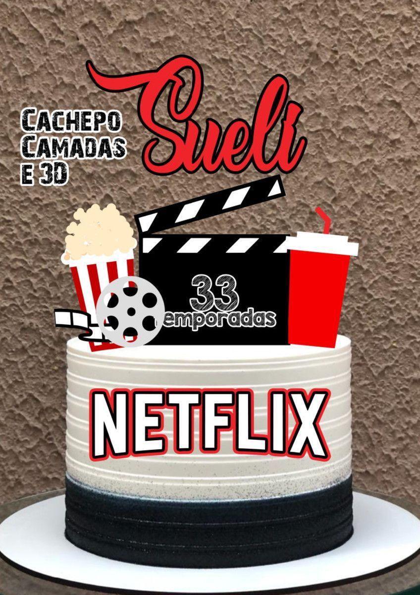Topo de Bolo Netflix Sueli - Studio