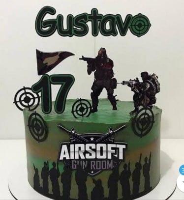 Topo de Bolo Airsoft Gustavo- Studio