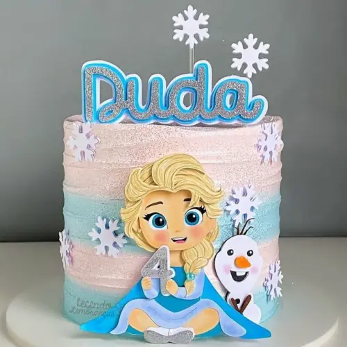 Topo de Bolo Frozen Duda - Studio