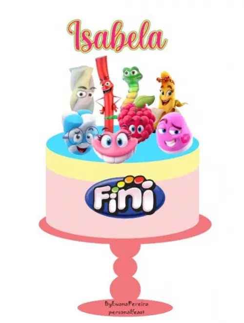 Topo de Bolo Fini Isabela - studio