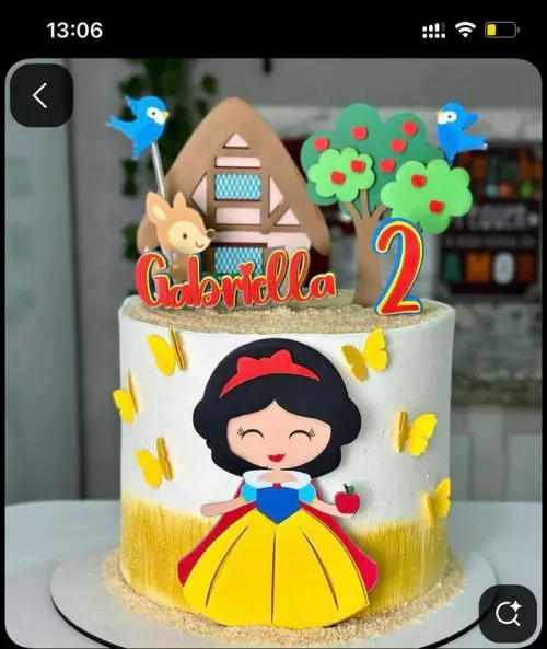 Topo de Bolo Branca De Neve Gabriella - Studio