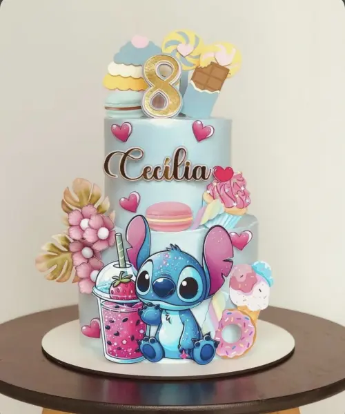 Topo de Bolo Stitch Doces Cecília - studio
