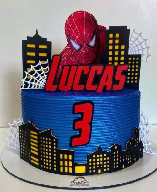 Topo de Bolo Homem Aranha Luccas - Studio