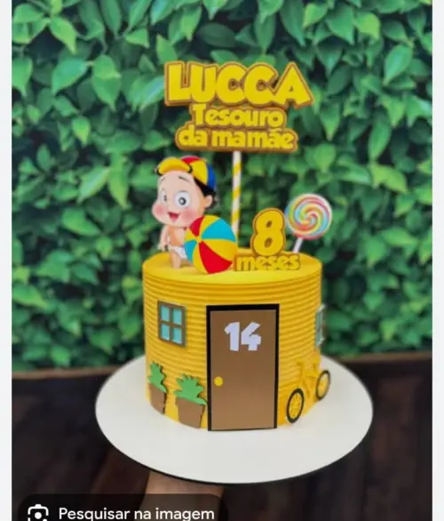 Topo de Bolo Kiko Tesouro Lucca-  Studio