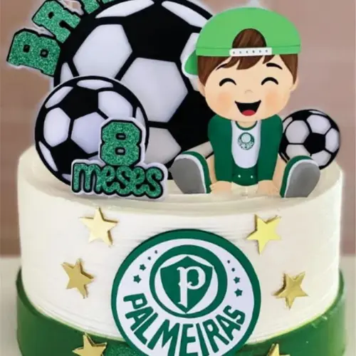 Topo de Bolo Palmeiras Menino - studio