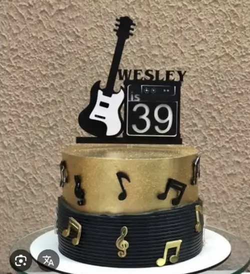 Topo de Bolo Guitarra Wesley - studio