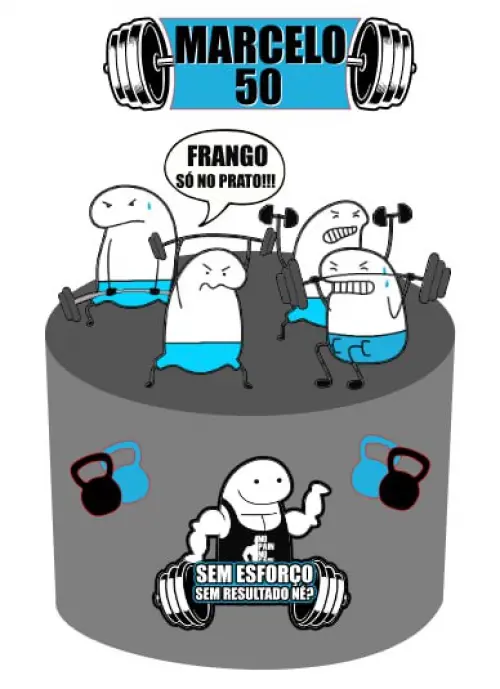 Topo de Bolo Flork Academia Marcelo - studio