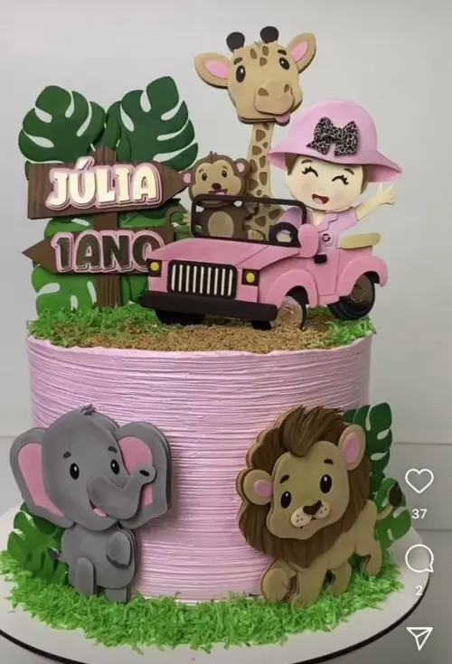 Topo de Bolo Safira Júlia - studio