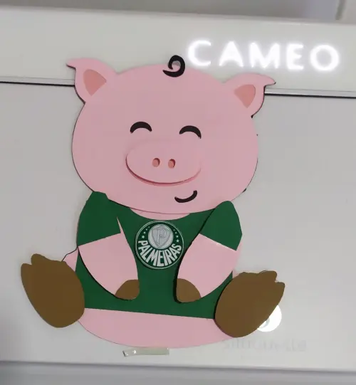 Topo de Bolo Porco Palmeiras- Studio