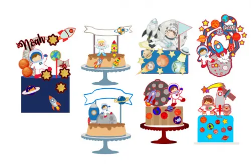 Topos de Bolo Astronautas - Studio