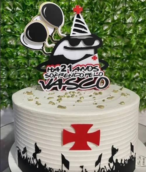 Topo de Bolo Sofrendo Pelo Vasco - Studio