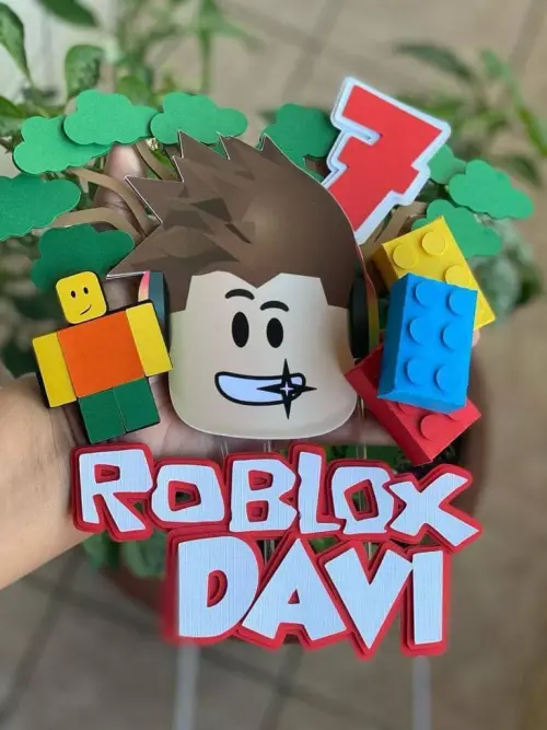 Topo de Bolo Roblox Davi - Studio