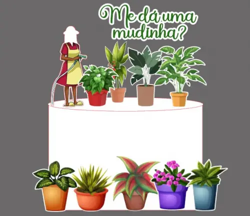 Topo de Bolo Me da Uma Mudinha ? -Studio