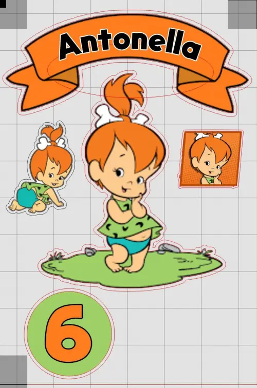 Topo de Bolo Pedrita Antonella - Studio