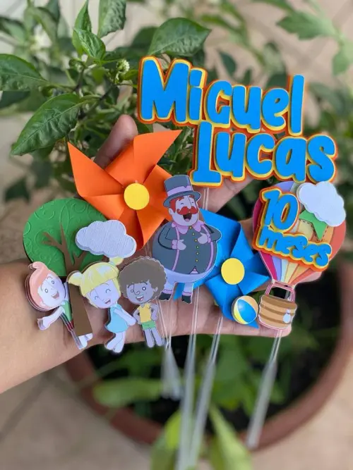 Topo de Bolo Mundo Bita Miguel Lucas - Studio