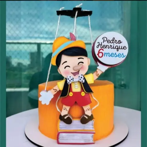 Topo de Bolo Pinóquio Pedro Henrique - Studio