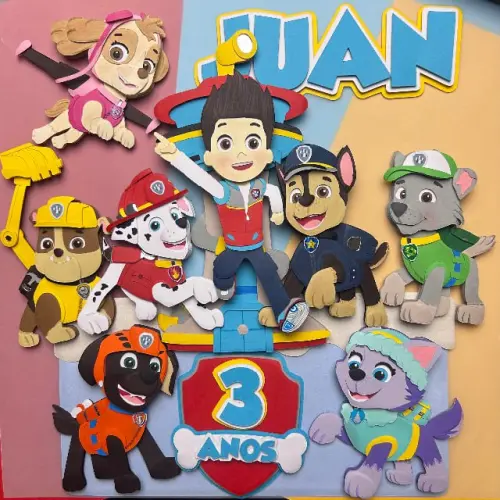 Topo de Bolo Patrulha Canina Juan - Studio