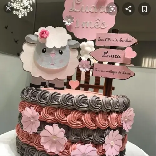 Topo de Bolo Ovelhinha Luara - Studio