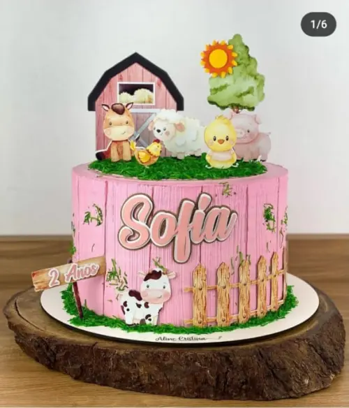 Topo de Bolo Fazendinha Sofia - Studio
