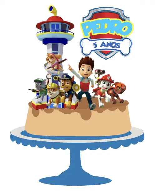 Topo de Bolo Patrulha Canina Pedro - Studio