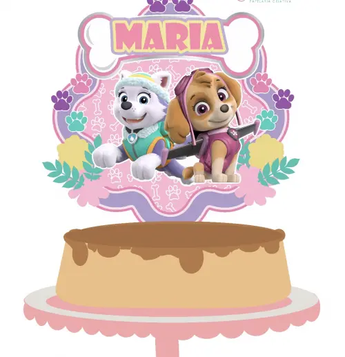 Topo de Bolo Patrulha Canina Maria - Studio
