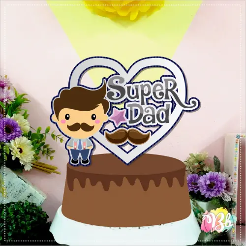 Topo de Bolo Super Dad - Studio