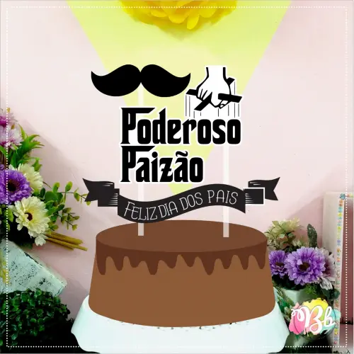Topo de Bolo Poderoso Paizão - Studio