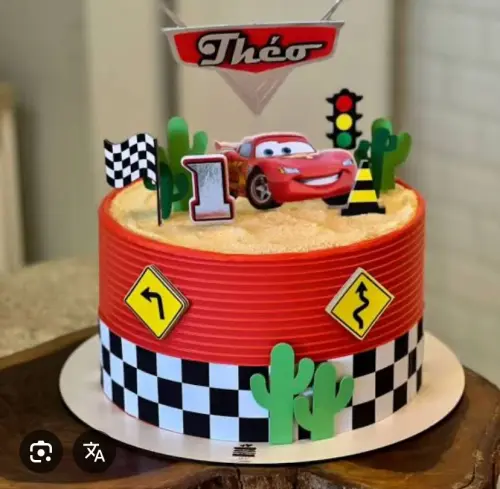 Topo de Bolo Relâmpago Macquem Theo - Dtudio